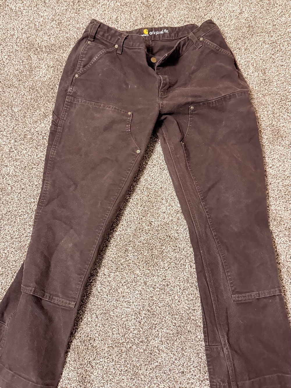 Carhartt Women's Dark Brown Flare Work Jeans
